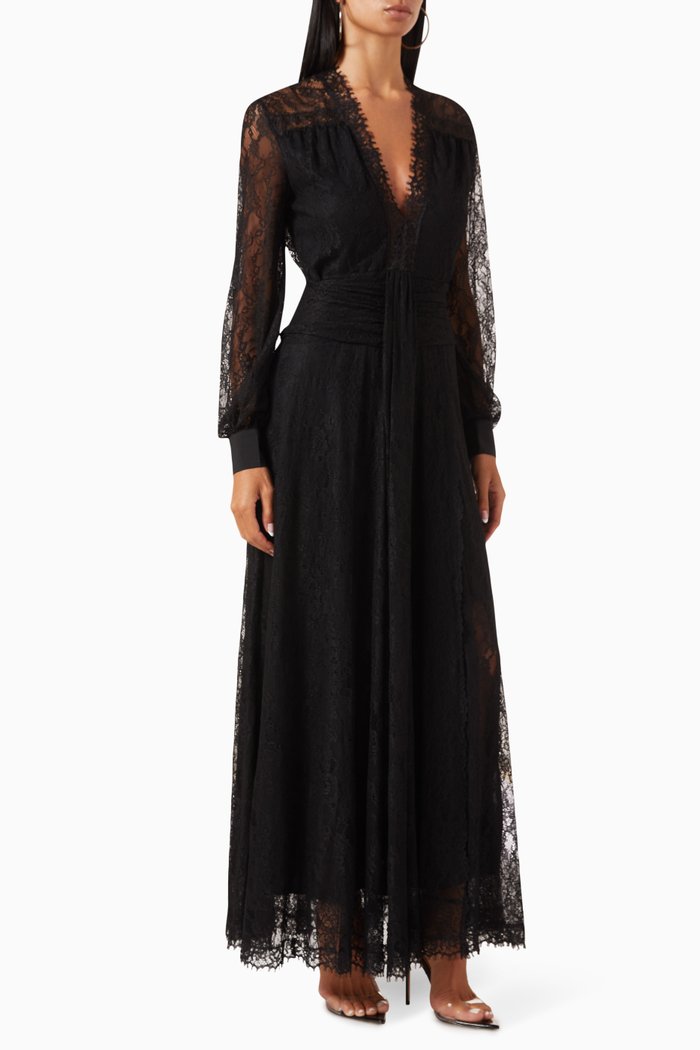 

Sposare Maxi Dress in Lace, Black