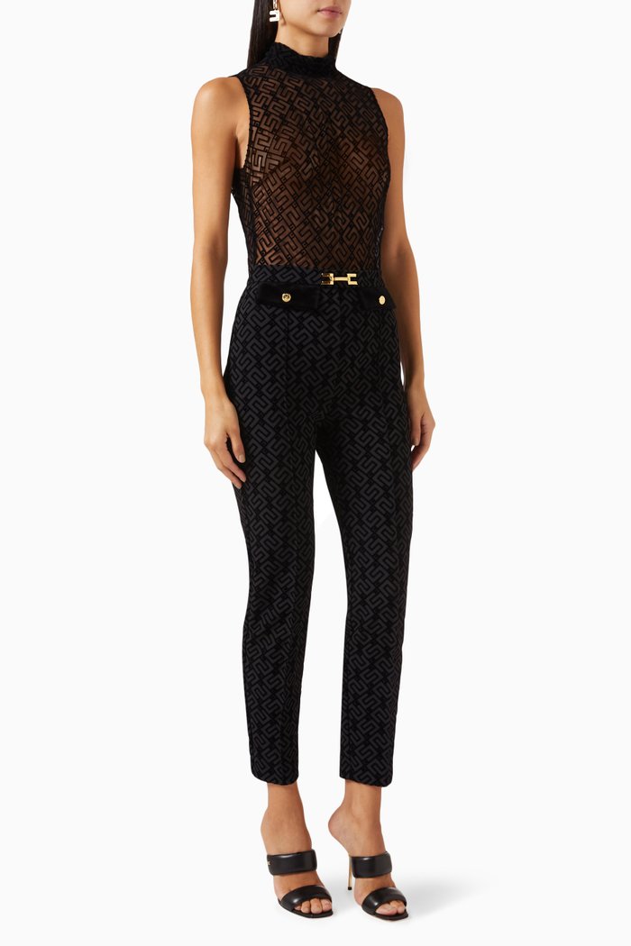

Flock-logo Jumpsuit in Crepe, Black