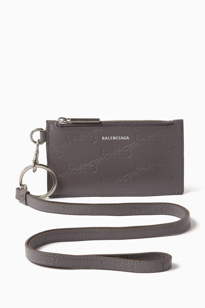 

Card Case in Monogram Calfskin, Grey