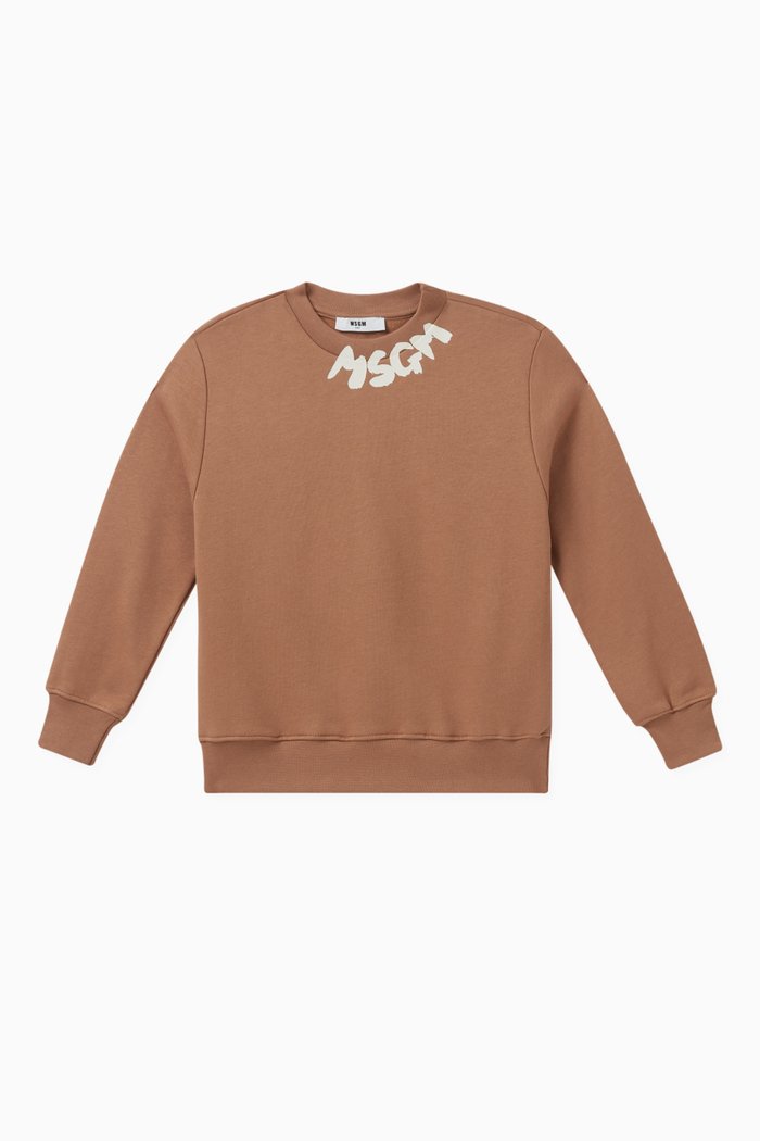 

Logo-print Sweatshirt in Cotton, Neutral