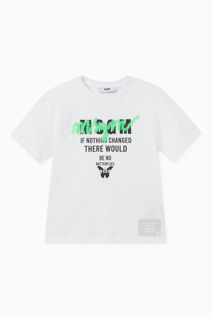 

Logo Print T-shirt in Cotton, White