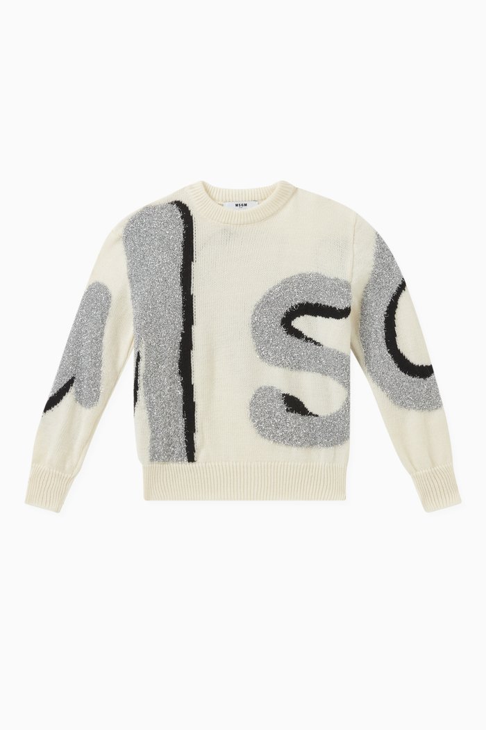

Logo-detail Knit Sweatshirt in Cotton, Neutral