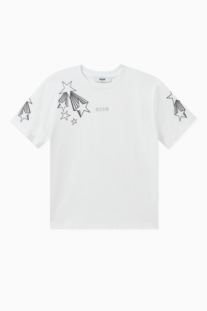 

Stars-print T-shirt in Cotton, White