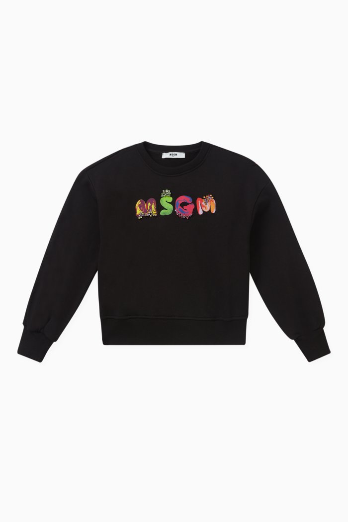

Logo-print Sweatshirt in Cotton, Black
