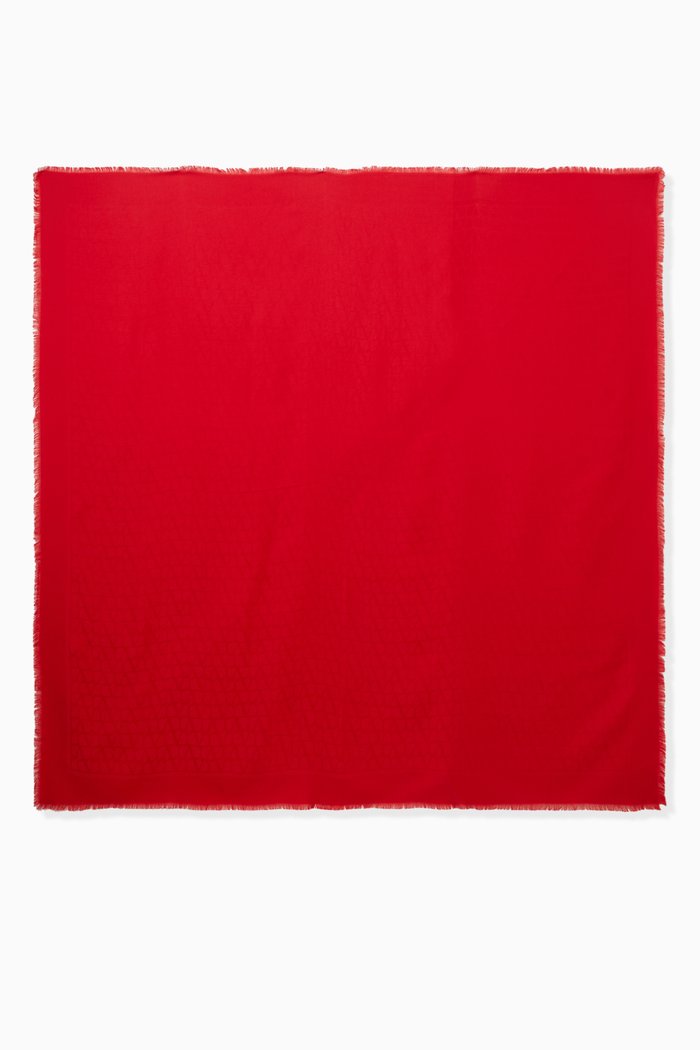 

Valentino Garavani Toile Iconographe Shawl in Cashmere & Silk, Red