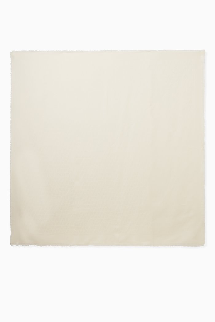 

Valentino Garavani Toile Iconographe Shawl in Cashmere & Silk, White