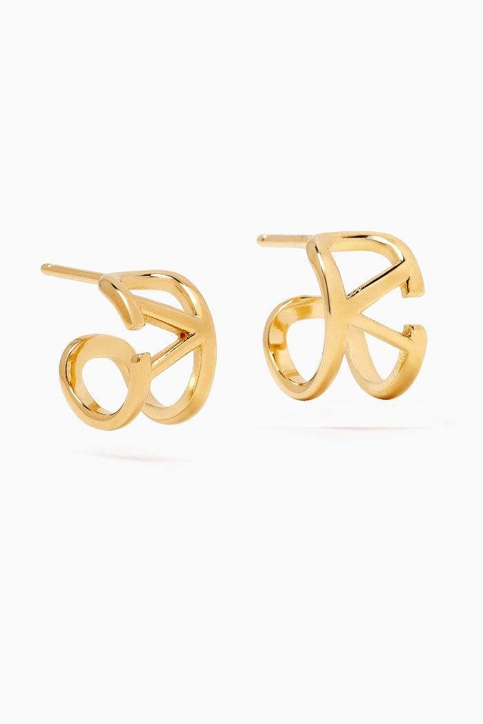 

Valentino Garavani VLOGO Signature Mini Earrings in Metal, Gold