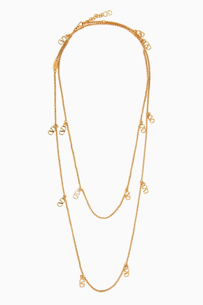 

Valentino Garavani VLOGO Signature Necklace in Metal, Gold