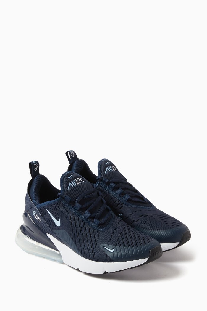 

Air Max 270 Sneakers in Woven Fabric, Blue