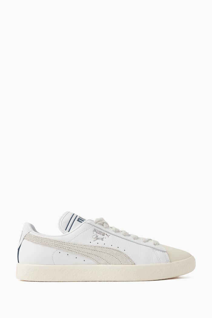 x Rhuigi Clyde Q3 Sneakers in Leather, White