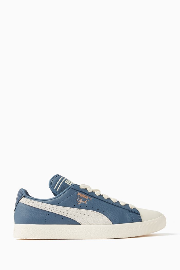 

x Rhuigi Clyde Q3 Sneakers in Leather, Blue