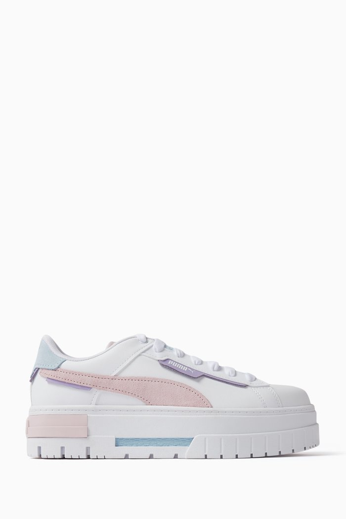 

Mayze Crashed Sneakers in Leather, Pink