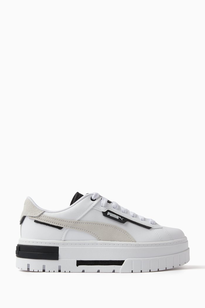 

Mayze Crashed Sneakers in Suede & Leather, Black