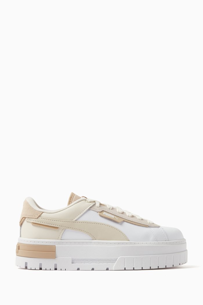 

Mayze Crashed Sneakers in Leather, Neutral