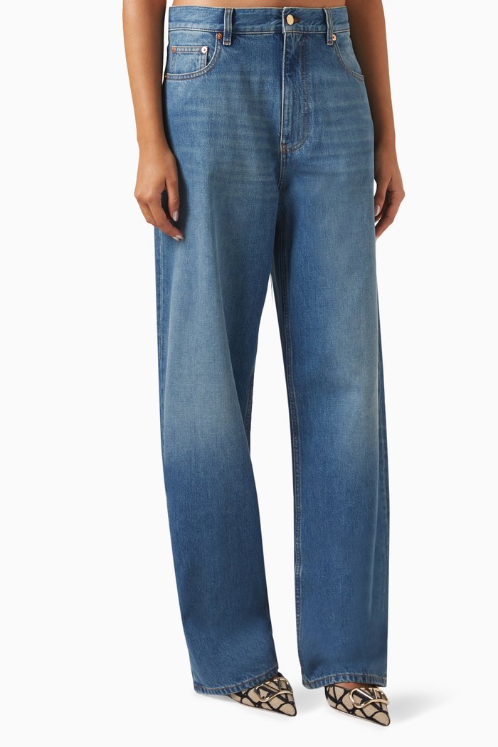 

Valentino High-rise Loose-fit Jeans, Blue