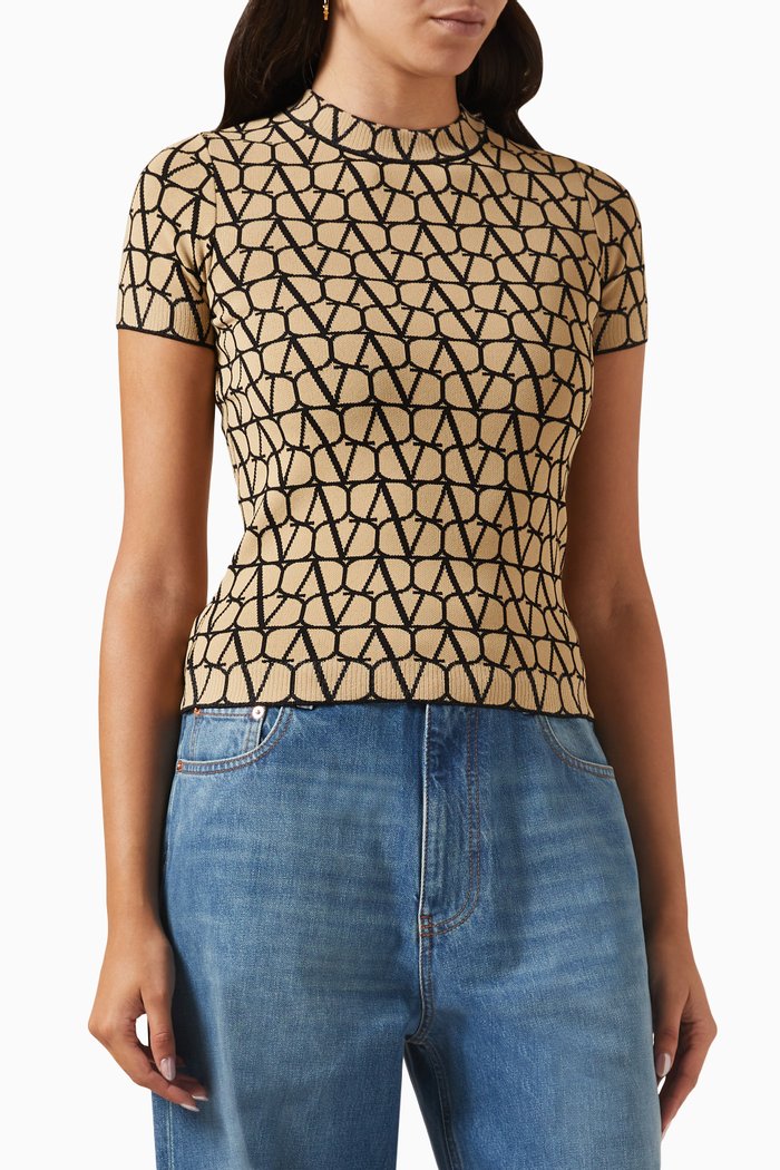 

Valentino Toile Iconographe Top in Stretch-viscose, Multicolour