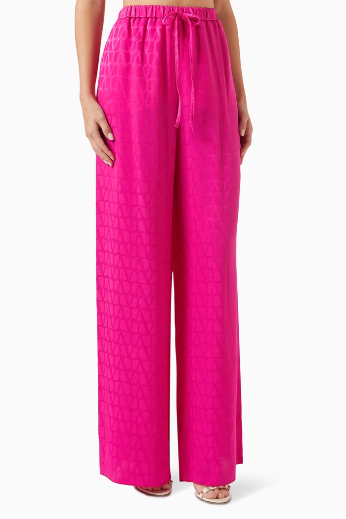 

Logo Pants in Jacquard, Pink
