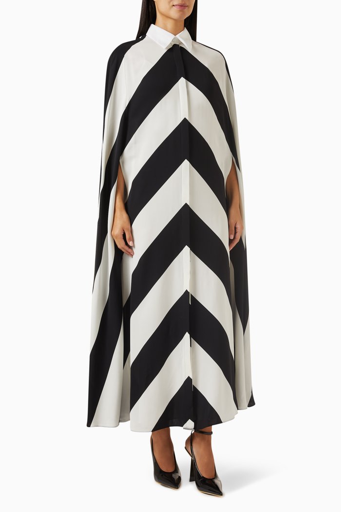 

Valentino Cape-style Maxi Dress in Crepe, Multicolour