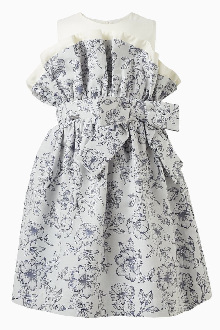 

Ray Of Light Dress in Cotton Blend, Grey