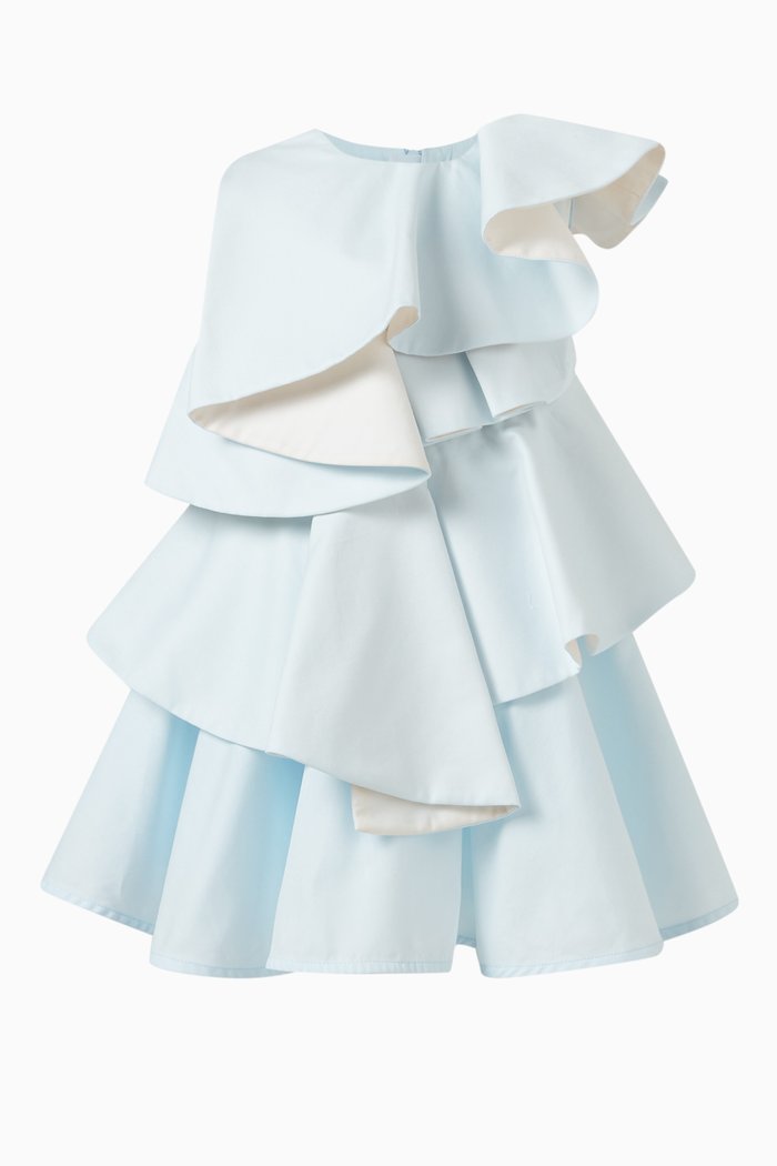 

Skyline Dress in Cotton, Blue