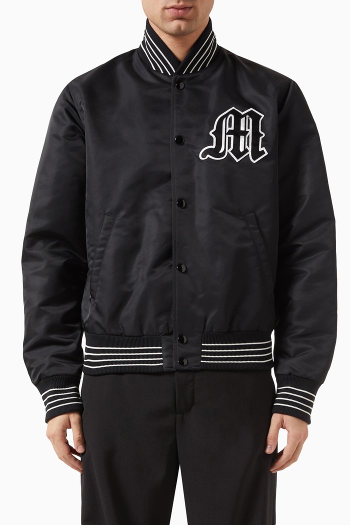 

Logo Bomber Jacket in Padded Nylon, Black