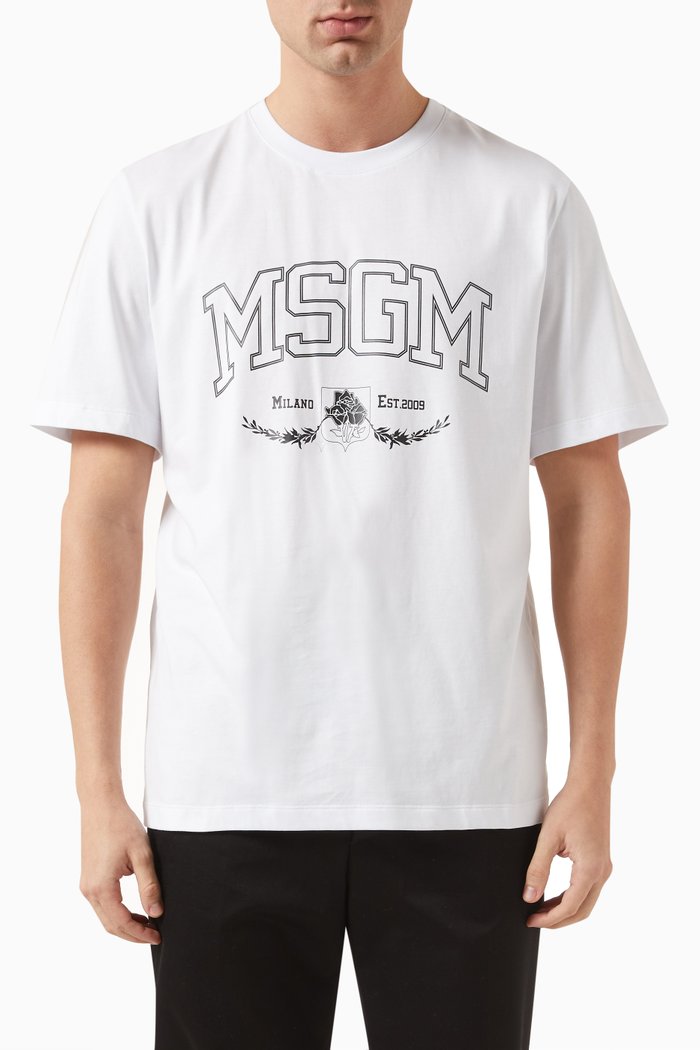 

Graphic Logo T-shirt in Cotton, White