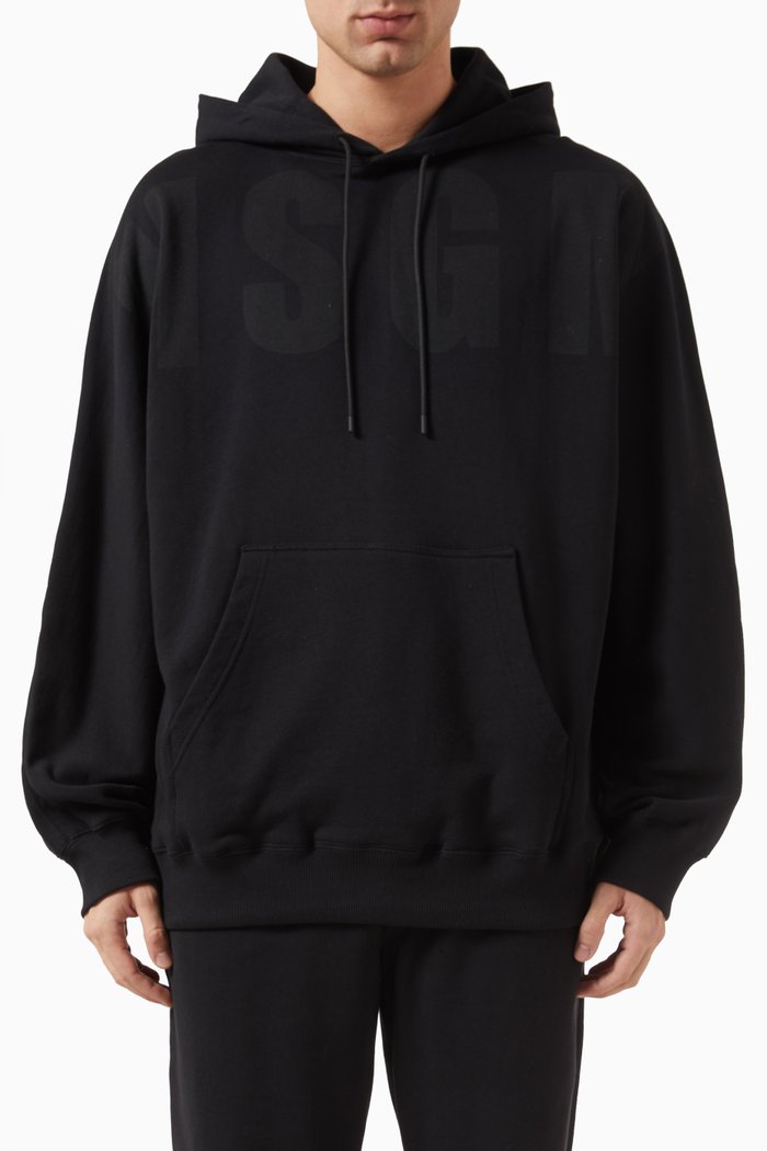 

Logo Hoodie in Cotton, Black