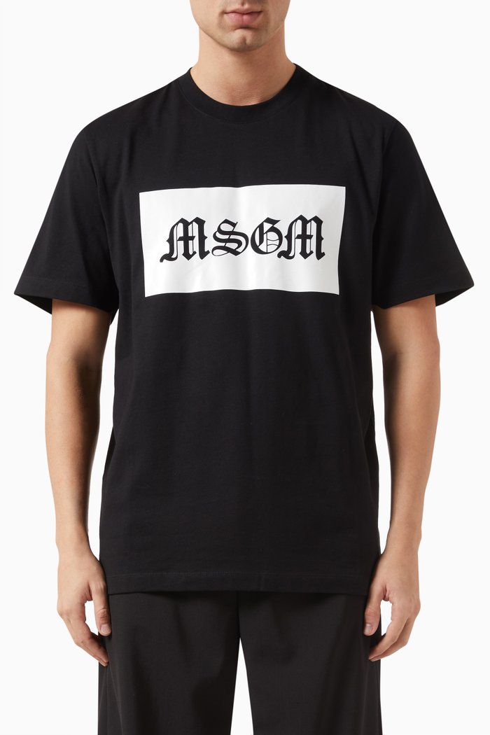 

Box Logo T-shirt in Cotton, Black