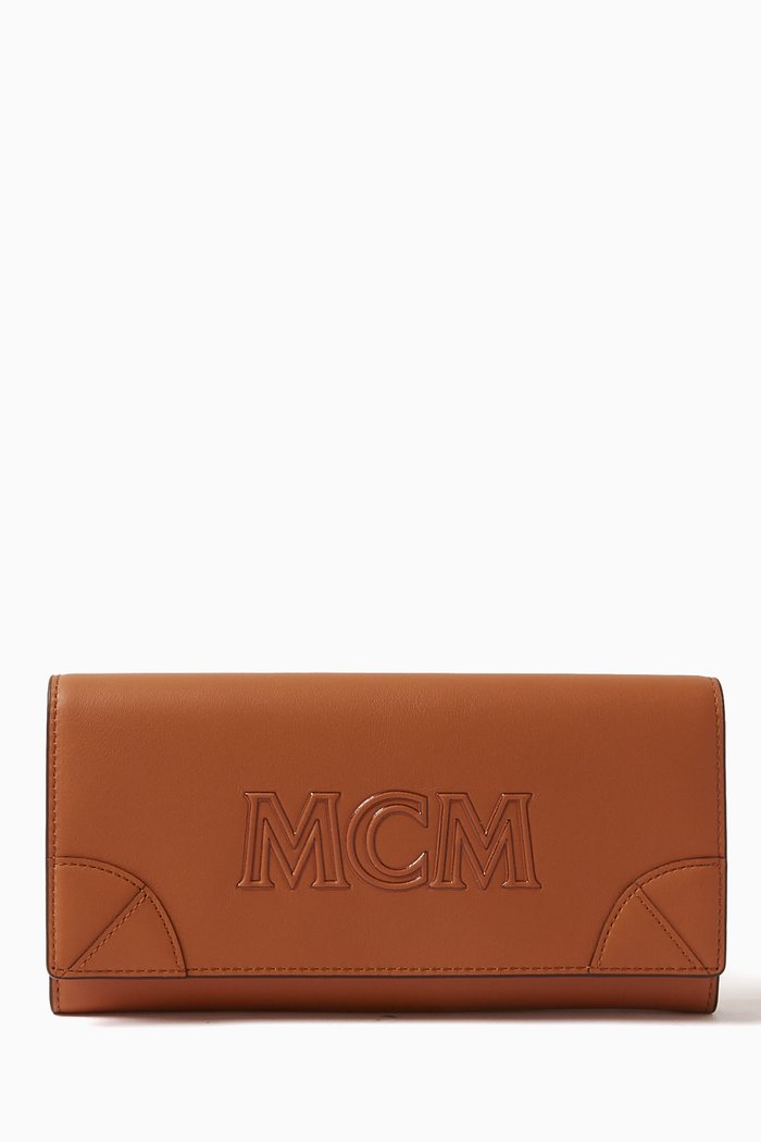 

Aren Continental Wallet in Leather, Brown