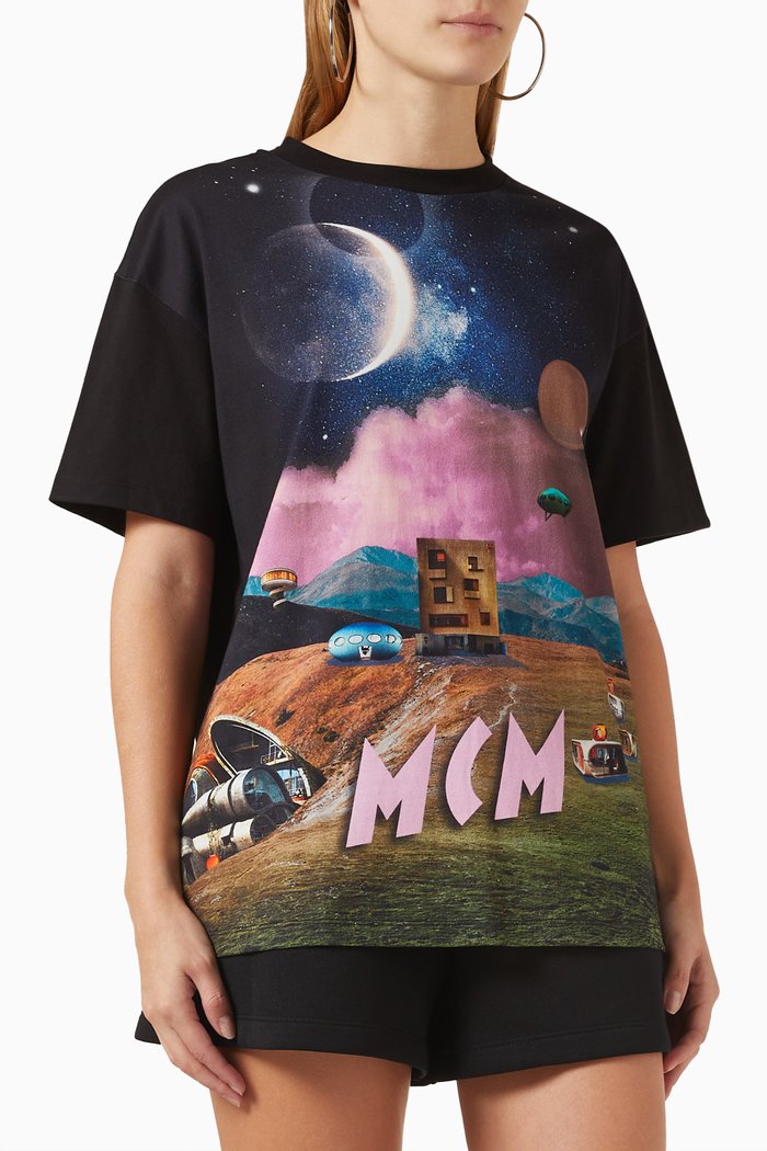 

Logo Cowboy T-shirt in Cotton, Black