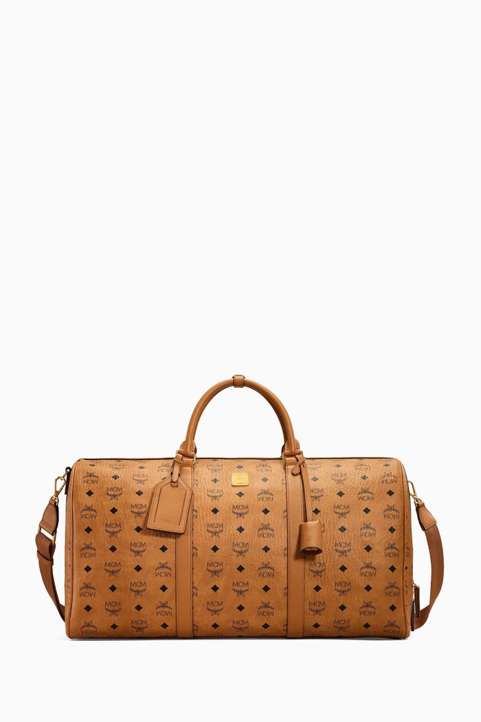 

Large Ottomar Weekender 50 Bag in Coated Canvas, Brown
