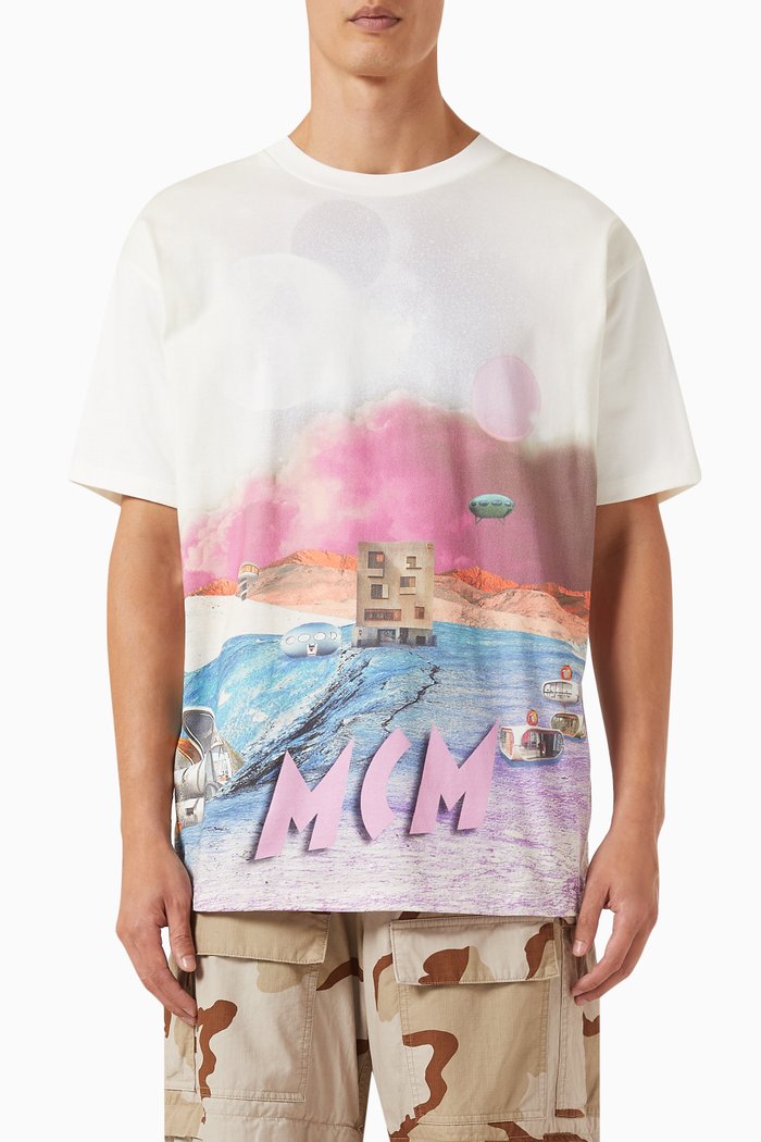 

Graphic Logo T-shirt in Cotton, Neutral