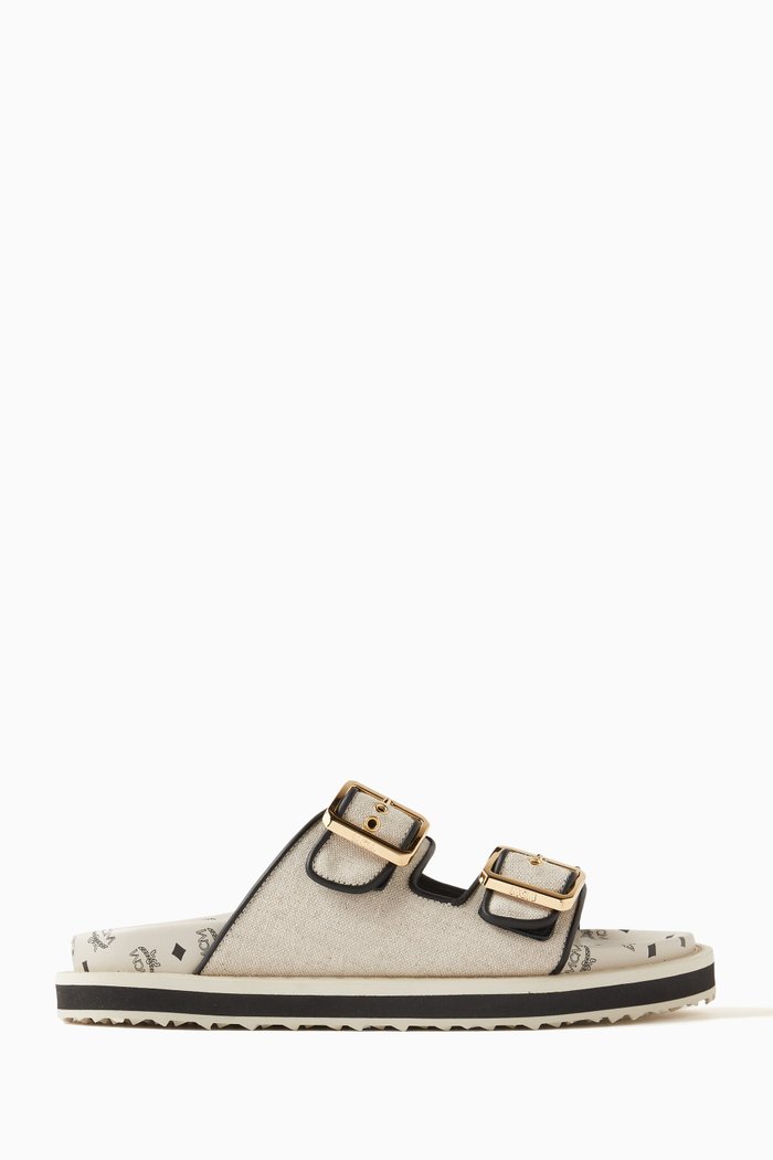 

Buckle Slides in Canvas, Neutral