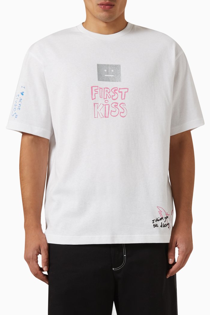 

Exford Scribble T-shirt in Cotton Jersey, White