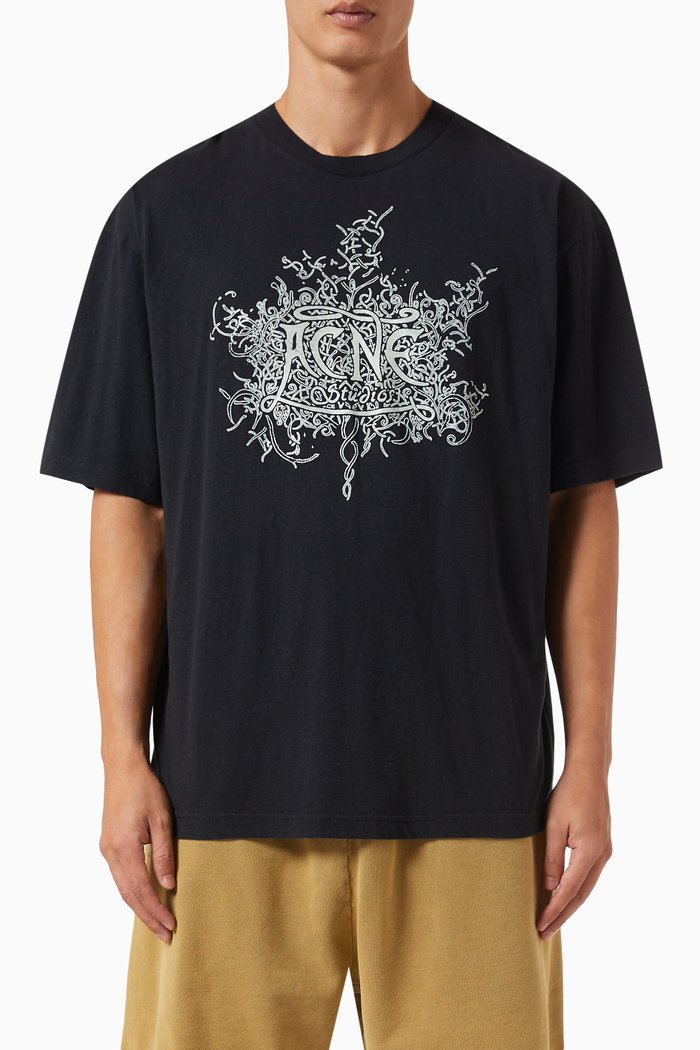 

Glow In The Dark Logo T-shirt in Cotton, Black