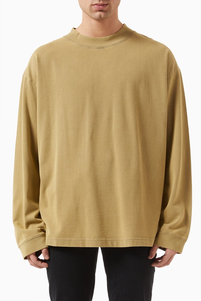 Logo Patch Sweatshirt in Cotton, Green