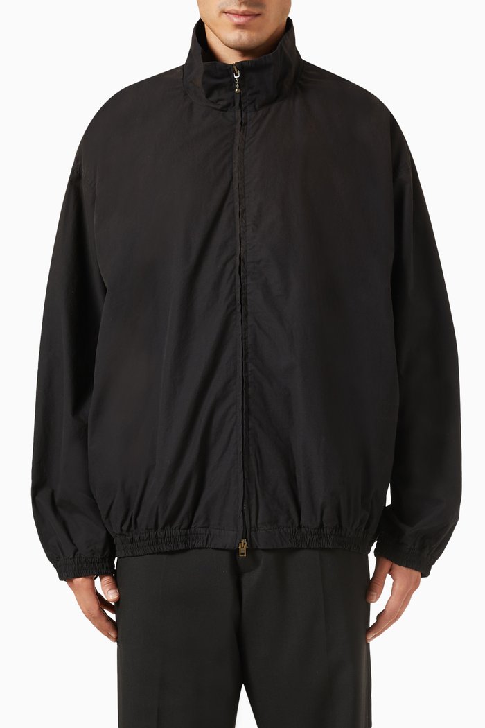 

Logo Jacket in Cotton Poplin, Black