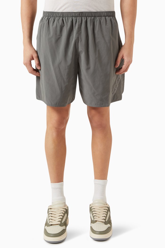 

Logo Tape Swim Shorts in Nylon, Neutral