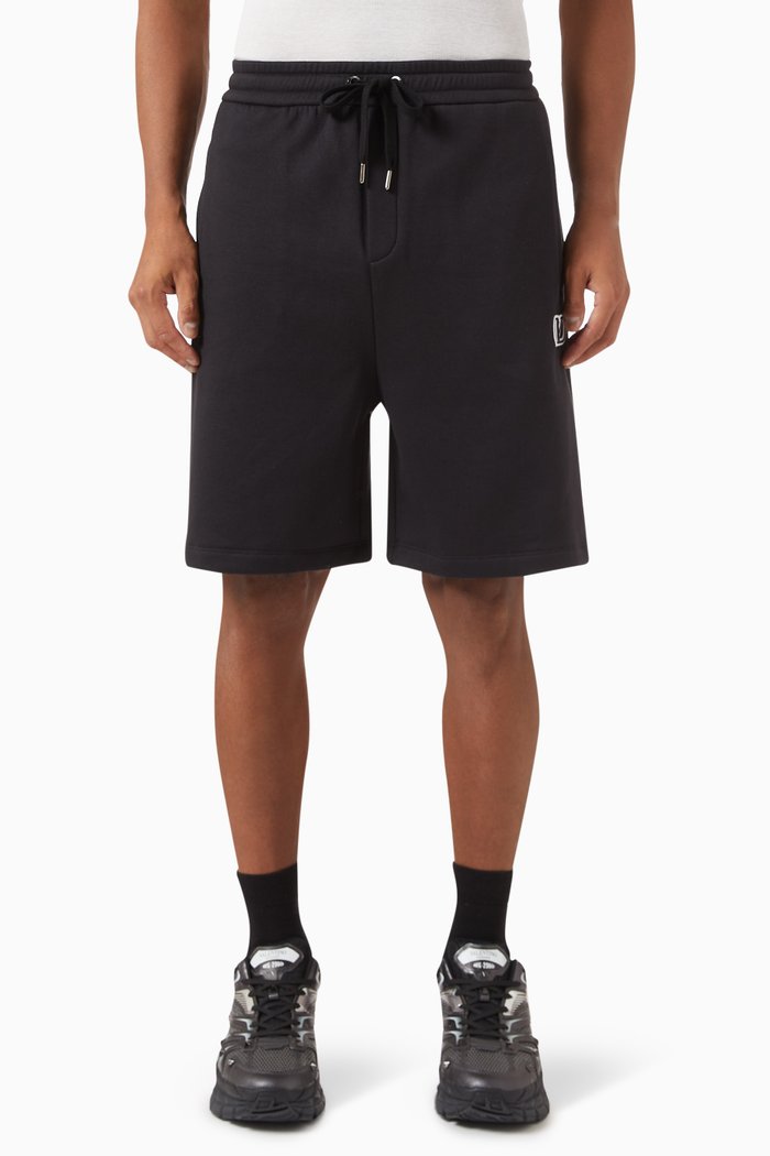 

Valentino Garavani Logo Sweatshorts in Cotton Jersey, Black
