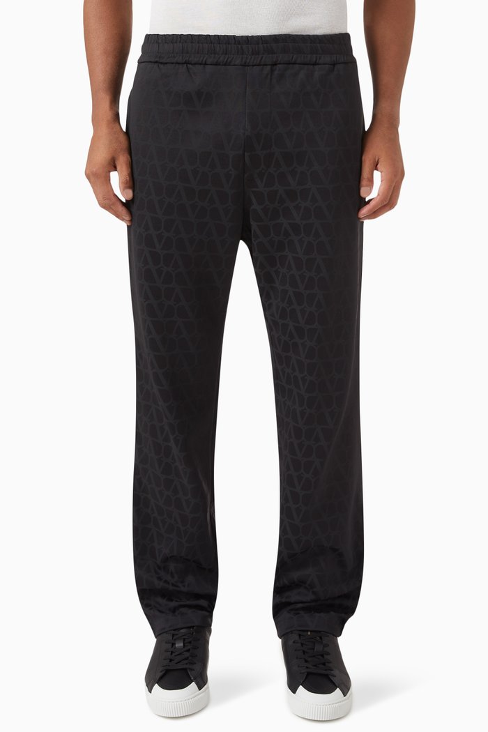 

Valentino Garavani Iconographe Track Pants in Jersey, Black