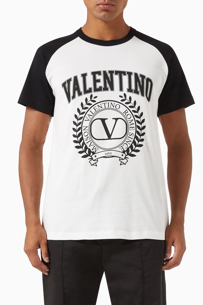 

Valentino Garavani Logo T-shirt in Cotton Jersey, White