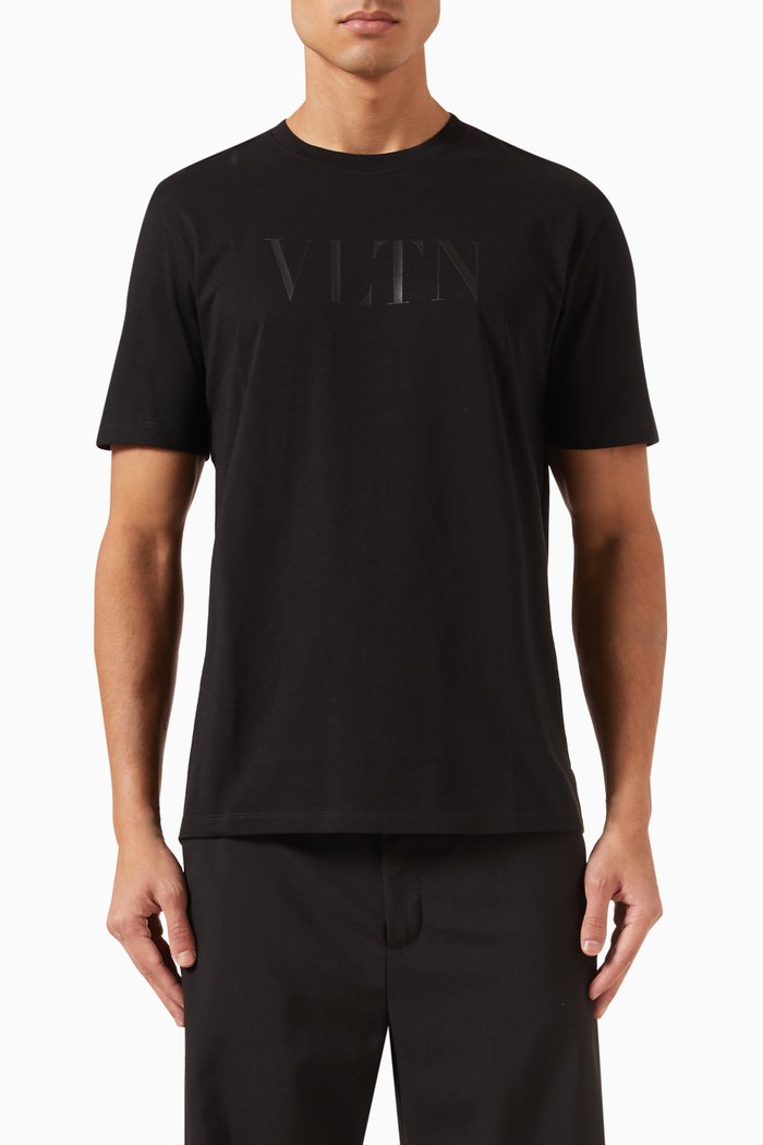

Valentino Garavani Logo T-shirt in Cotton, Black