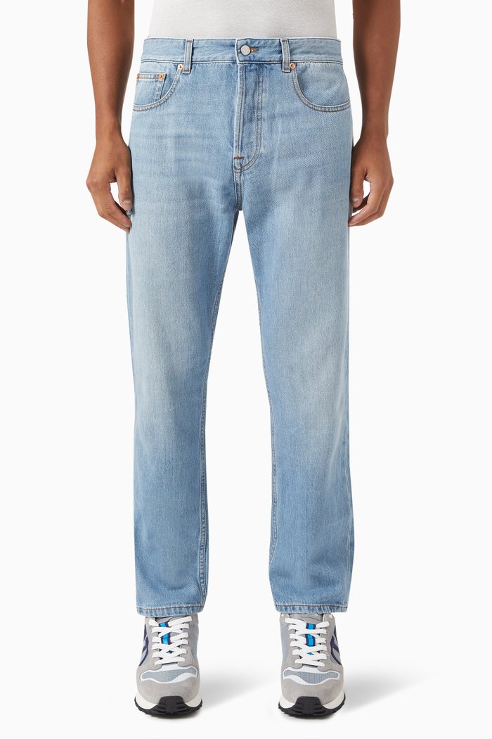 

Valentino Garavani Tapered Jeans in Denim, Blue