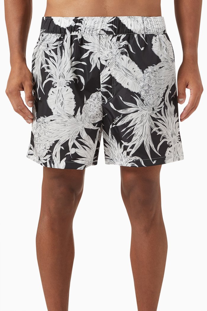 

Valentino Garavani Pineapple Swim Shorts in Nylon, Multicolour