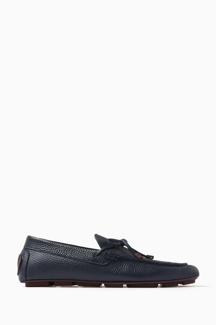 

Valentino Garavani VLOGO Driver Shoes in Leather, Multicolour