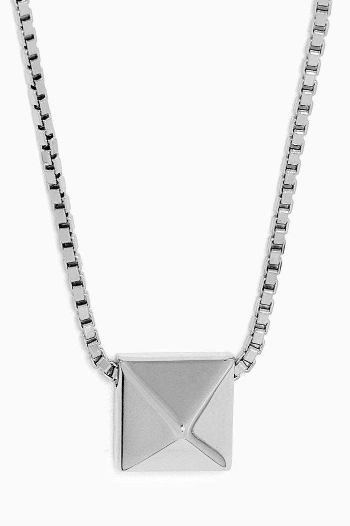 

Valentino Garavani Rockstud Necklace in Palladium, Grey