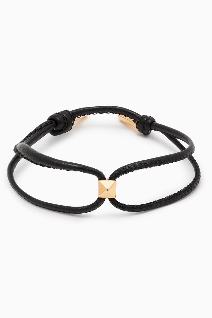 

Valentino Garavani Rockstud Bracelet in Nappa, Black