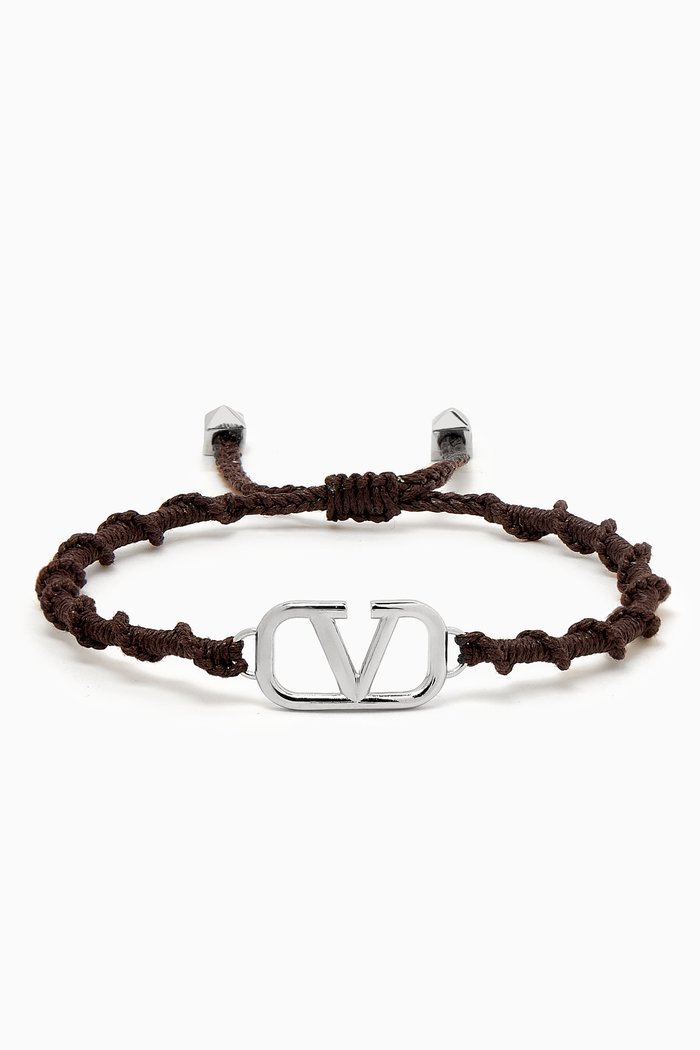 

Valentino Garavani VLOGO Bracelet in Cord, Neutral