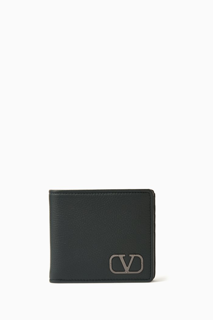 

Valentino Garavani VLOGO Signature Wallet in Calfskin, Black