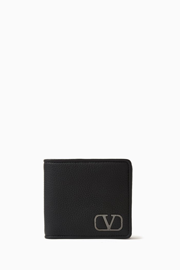 

Valentino Garavani VLOGO Signature Wallet in Calfskin, Black